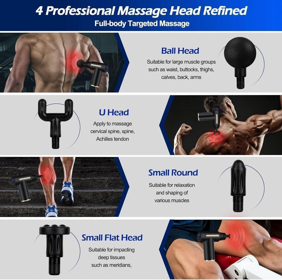 Mini Black Massager Gun for Office & Yoga Relief