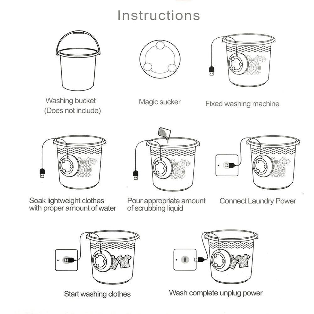 Portable Mini Washing Machine for Home & Travel