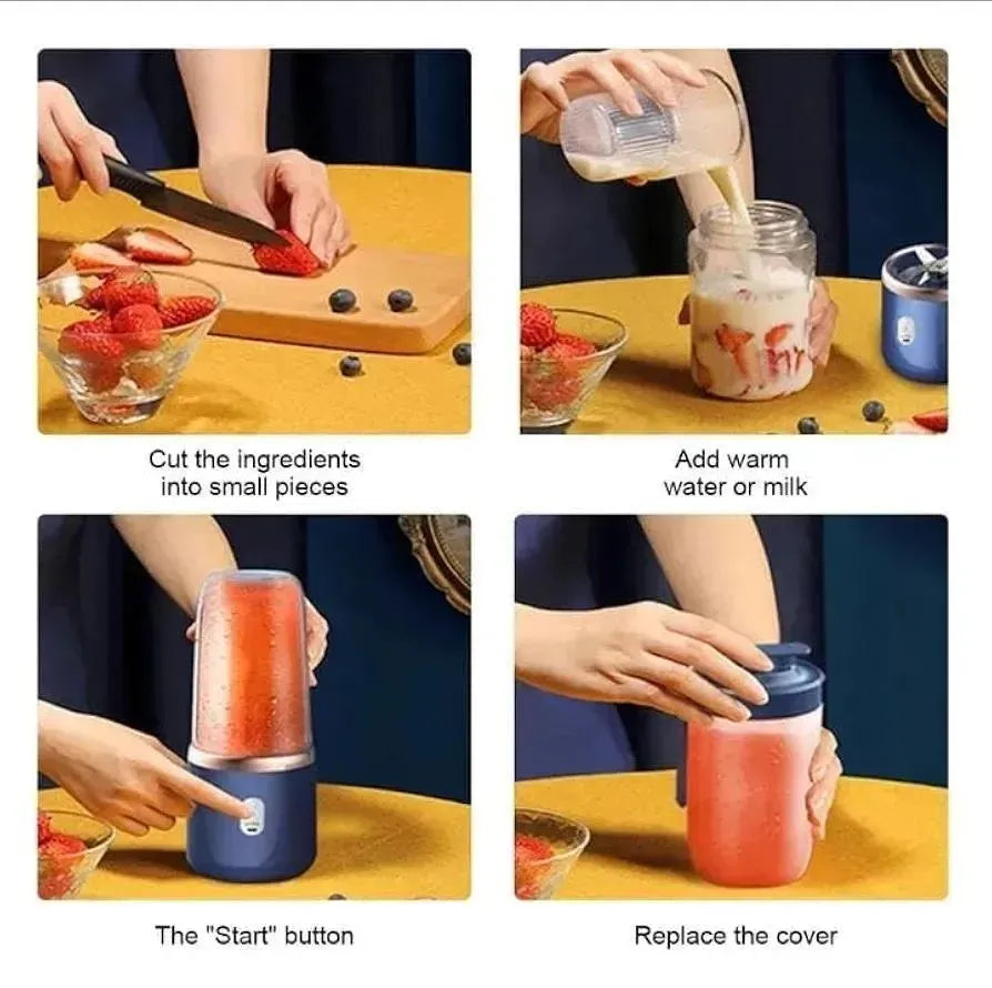 Rechargeable Blue Juicer Blender for Home & Travel