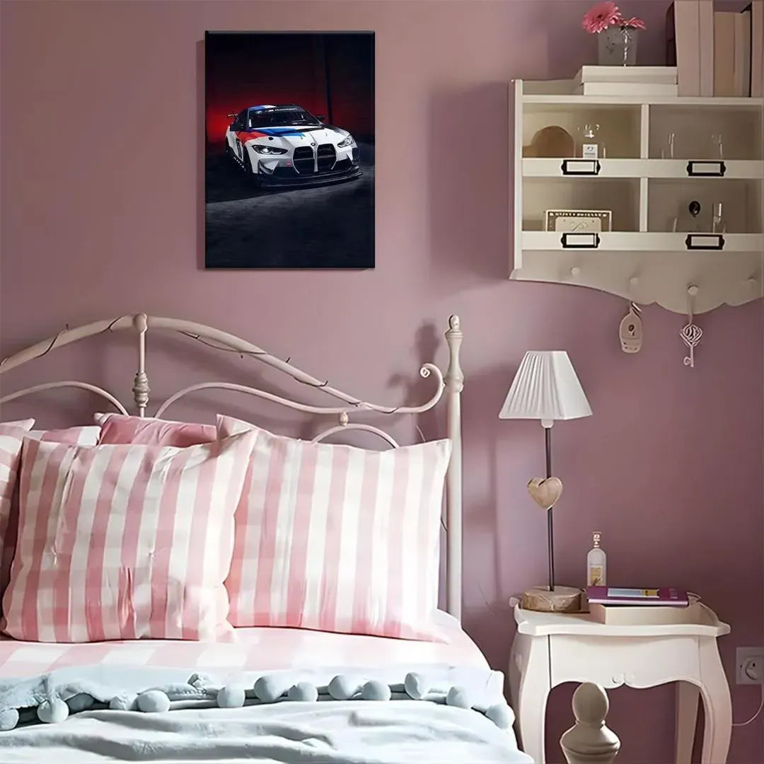 11x16 Inch Photo Wall Art Canvas with Racing Car Design