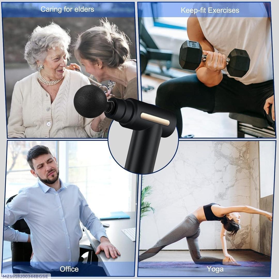 Mini Black Massager Gun for Office & Yoga Relief